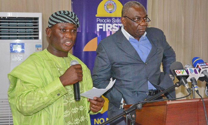 Mr Tampuli (left) and Mr Agyarko answering questions from the stakeholders at the event